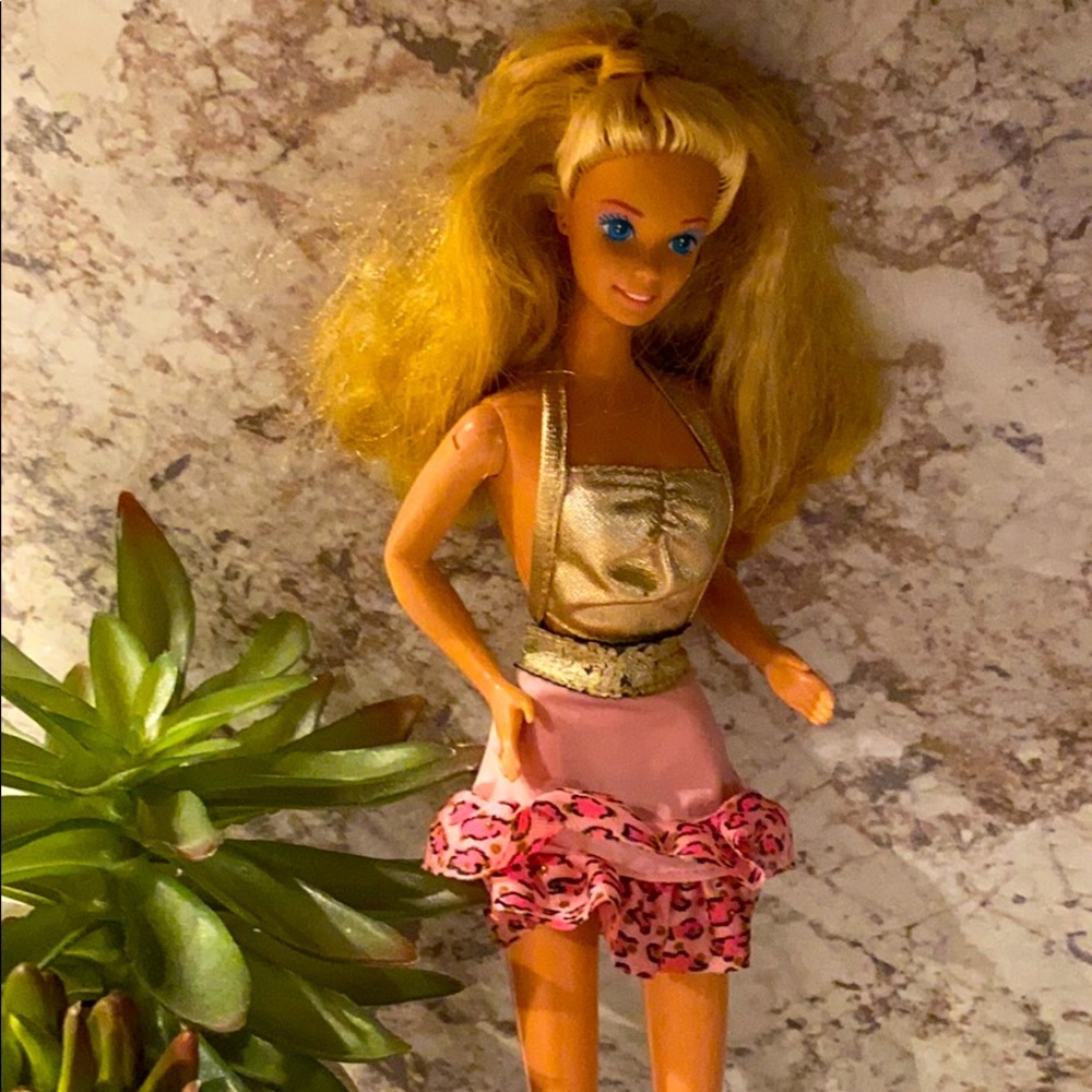 88 Vintage Mattel Barbie Doll Blonde Animal Print